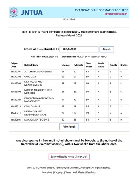 jntua old results portal.
